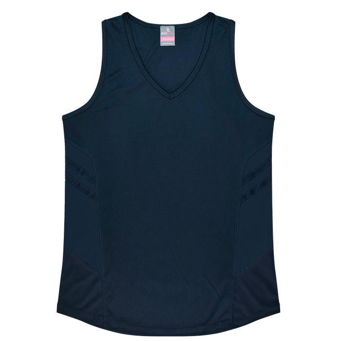 TASMAN LADY SINGLETS - NAVY