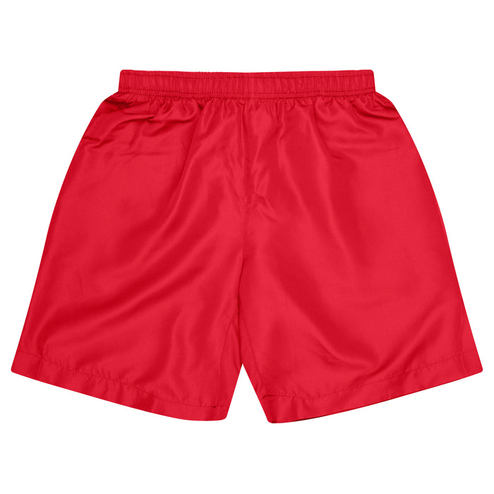 Red Plain Shorts, Kids