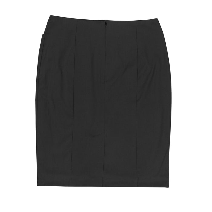 KNEE LENGTH SKIRT LADY SKIRTS - CHARCOAL - RUNOUT