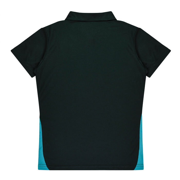 PATERSON LADY POLOS - BLACK/TEAL